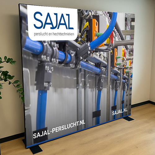 vrijstaand peesdoek in frame